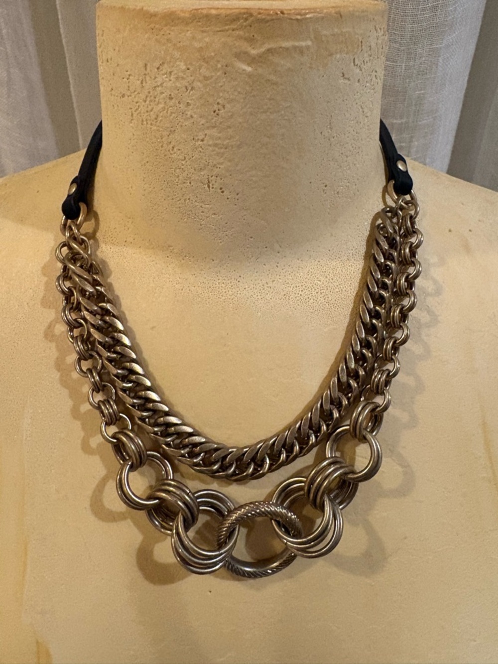 Cabi Women’s Multi-Chain Silver Statement Necklace